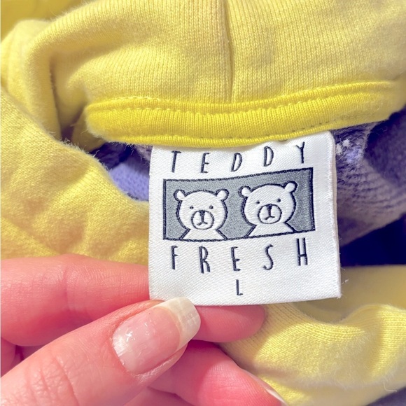 Teddy Fresh Colorblock Hoodie 2.0 Pullover Sweatshirt Unisex Size Large - Picture 9 of 10